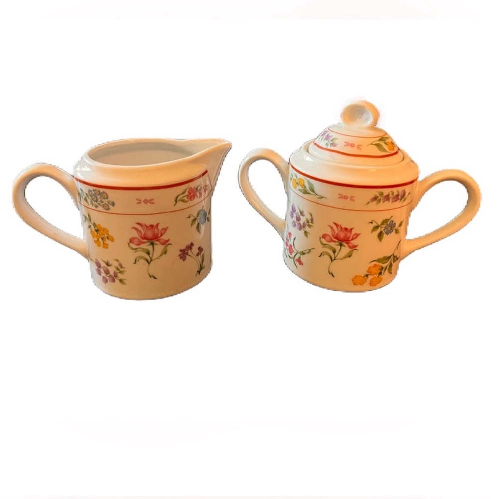 Georges Briard Porcelain Coffee Creamer and Sugar Bowl